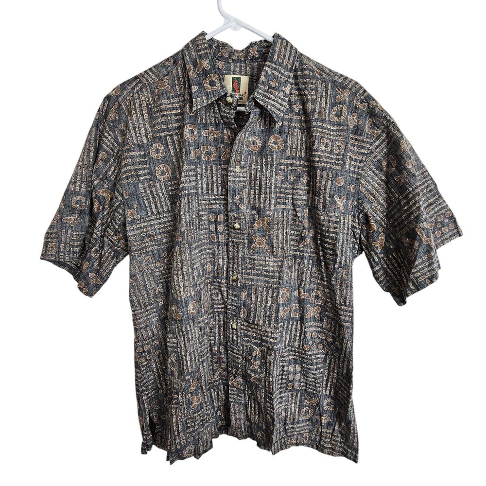 Tori Richard Honolulu Shirt Tori Richard Honolulu Hawaiian Shirt XL Gray Beach